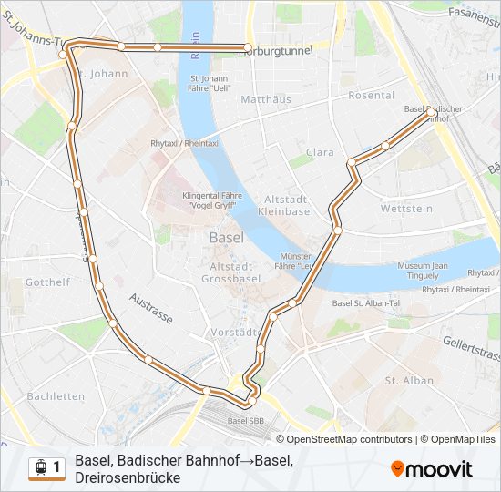 1 Light Rail Line Map