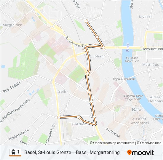 1 Light Rail Line Map