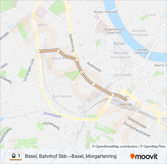 1 Light Rail Line Map