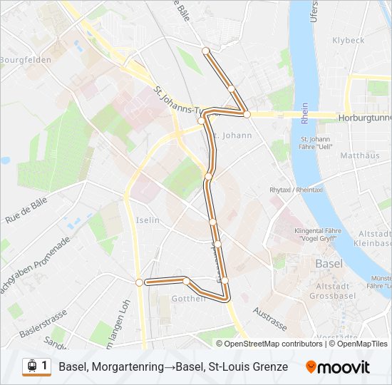 1 Light Rail Line Map