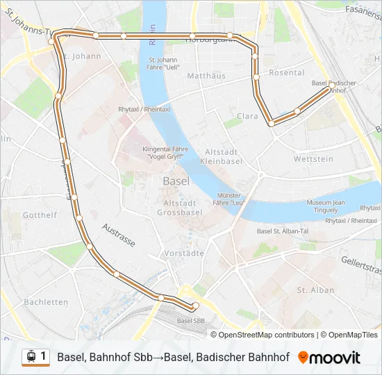 1 Light Rail Line Map