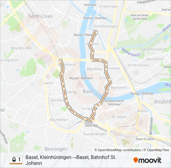 1 Light Rail Line Map