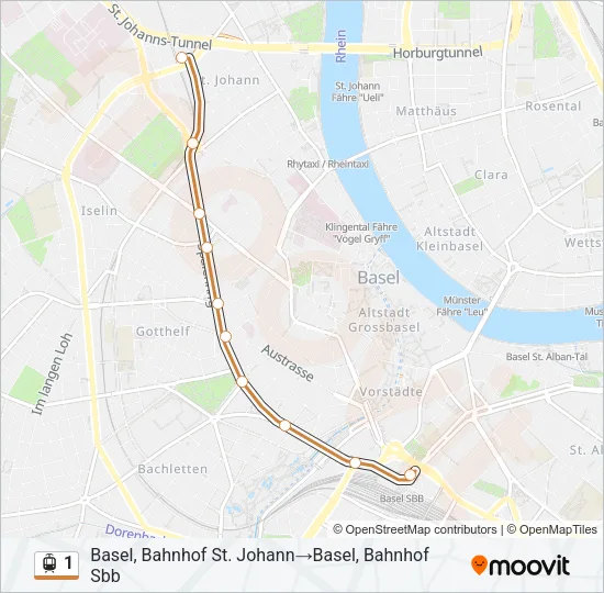 1 Light Rail Line Map
