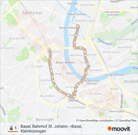 1 Light Rail Line Map