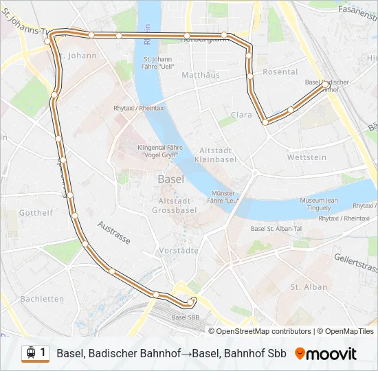 1 Light Rail Line Map