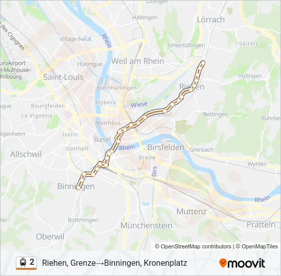 2 Light Rail Line Map