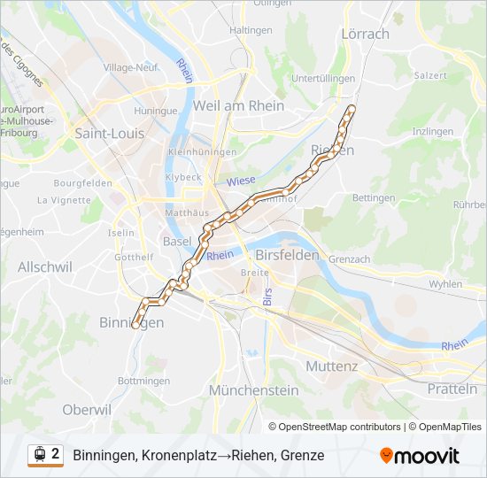 2 Light Rail Line Map