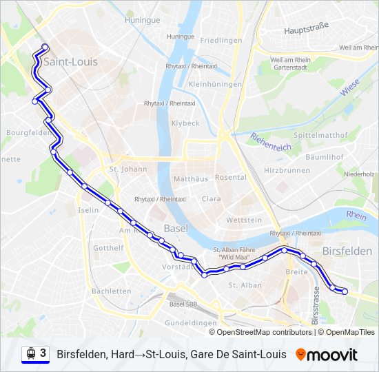 3 Light Rail Line Map