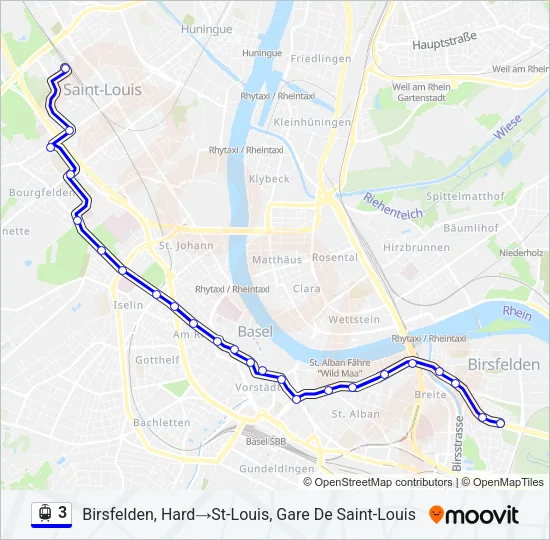 3 Light Rail Line Map