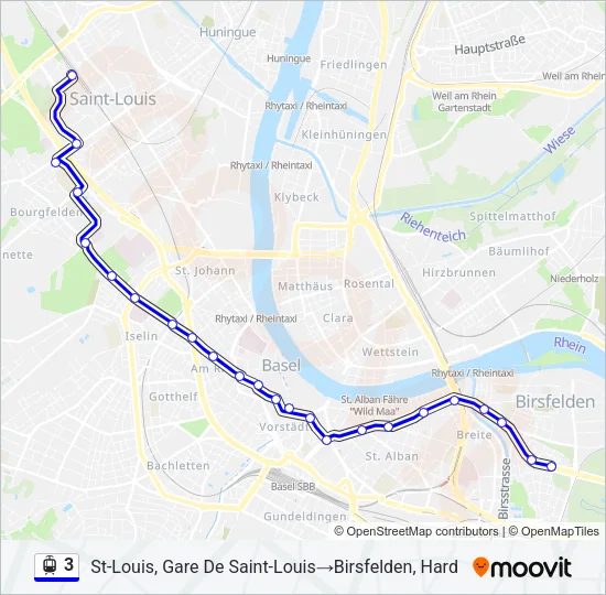 3 Light Rail Line Map