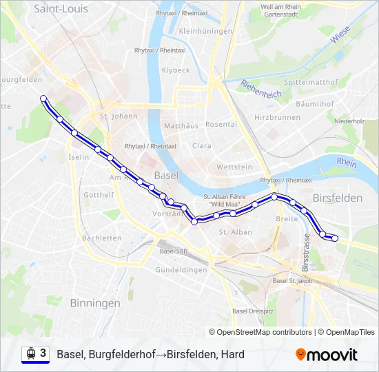 3 Light Rail Line Map