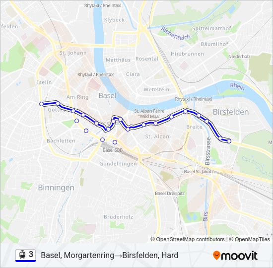 3 Light Rail Line Map