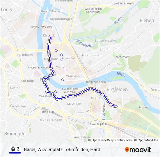 3 Light Rail Line Map