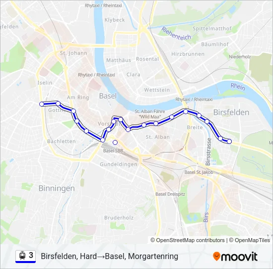 3 Light Rail Line Map