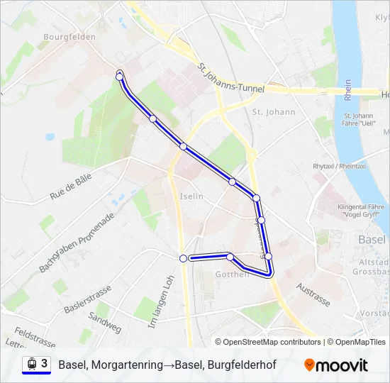 3 Light Rail Line Map