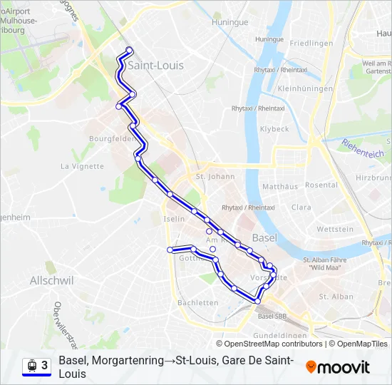 3 Light Rail Line Map