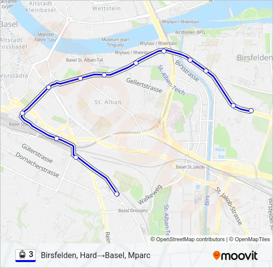 3 Light Rail Line Map