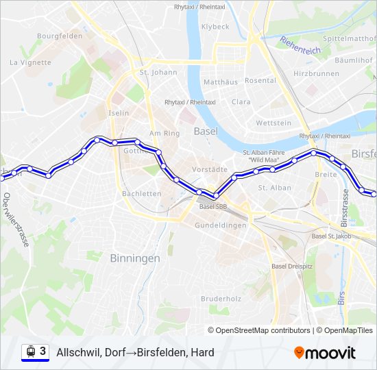 3 Light Rail Line Map