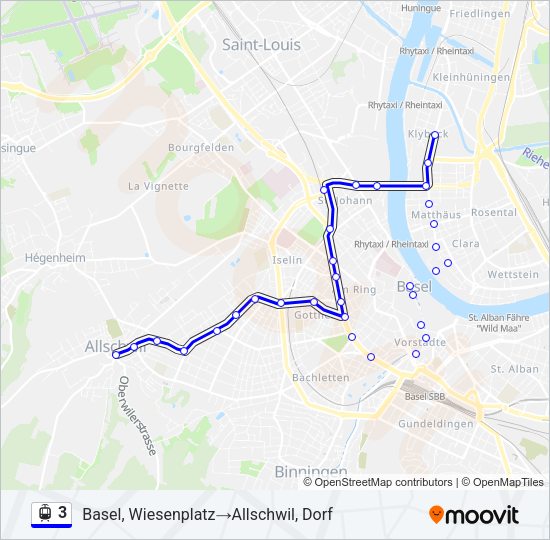 3 Light Rail Line Map