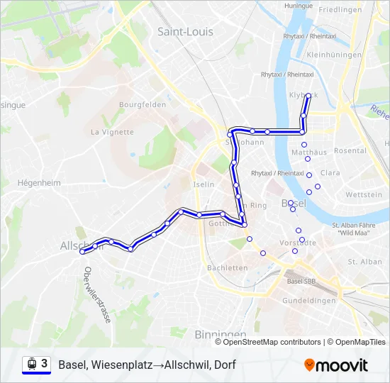 3 Light Rail Line Map