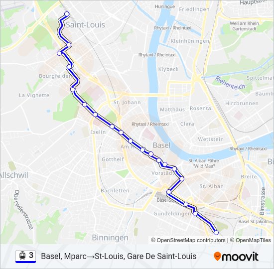 3 Light Rail Line Map