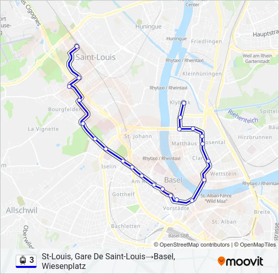 3 Light Rail Line Map