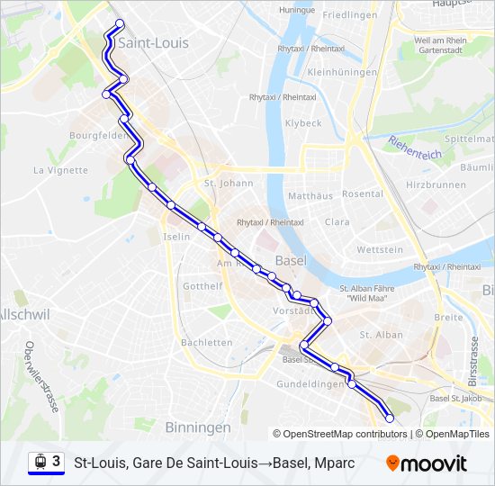 3 Light Rail Line Map