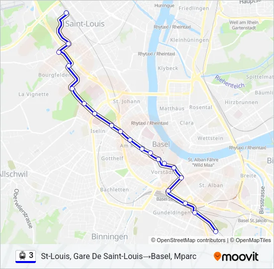 3 Light Rail Line Map