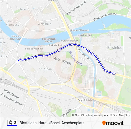 3 Light Rail Line Map