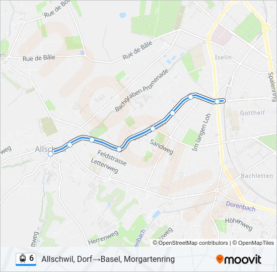 6 Light Rail Line Map