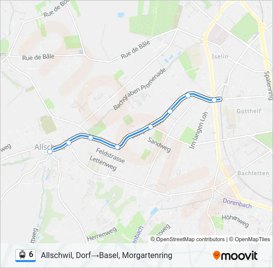 6 Light Rail Line Map