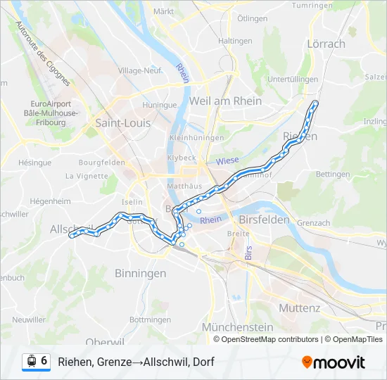 6 Light Rail Line Map