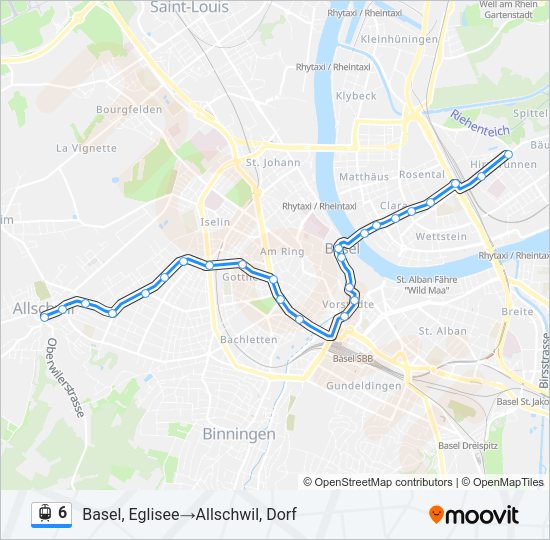 6 Light Rail Line Map