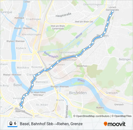 6 Light Rail Line Map