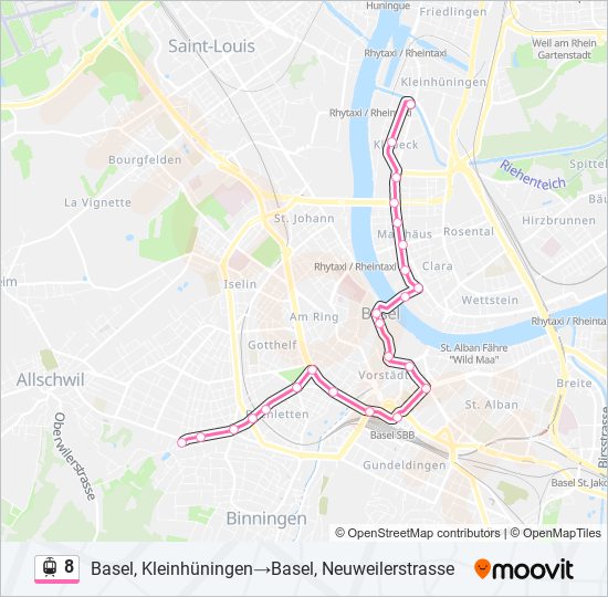 8 light rail Line Map