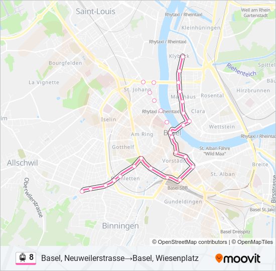 8 light rail Line Map