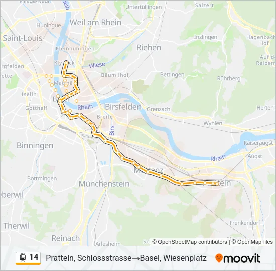 14 Light Rail Line Map