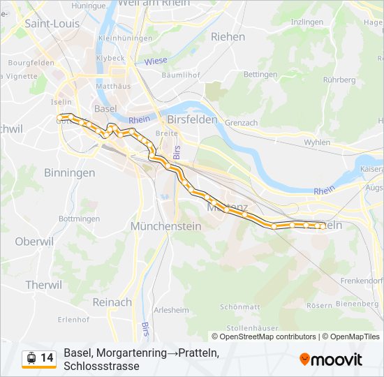 14 light rail Line Map