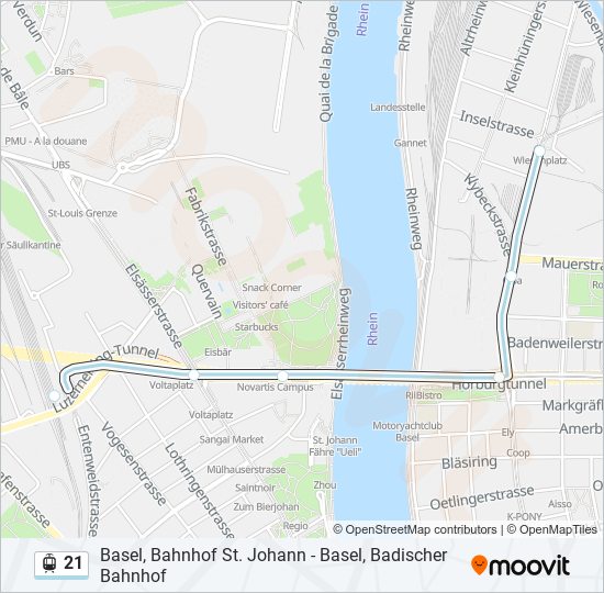 21 light rail Line Map