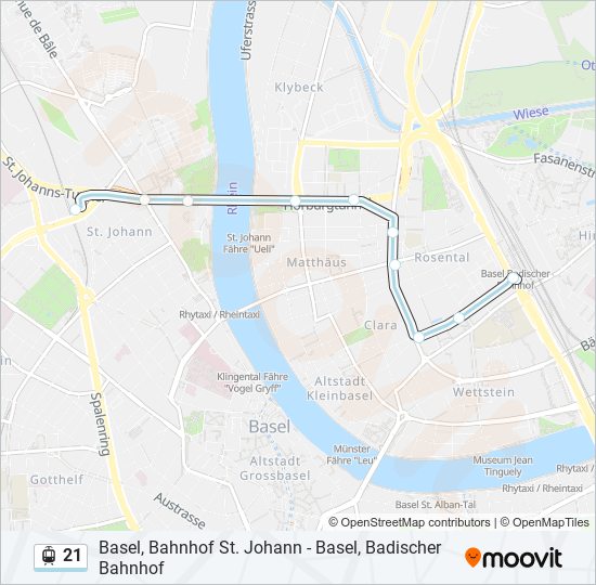 21 light rail Line Map