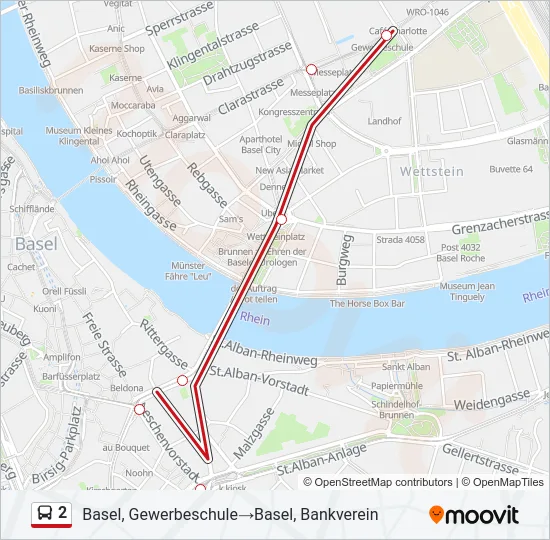 2 Bus Line Map
