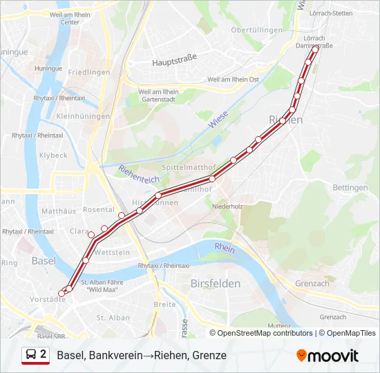 2 Bus Line Map