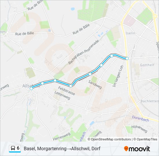 6 Bus Line Map
