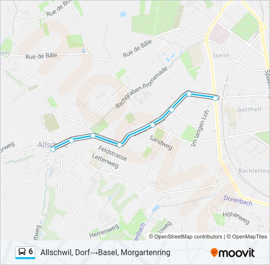 6 Bus Line Map