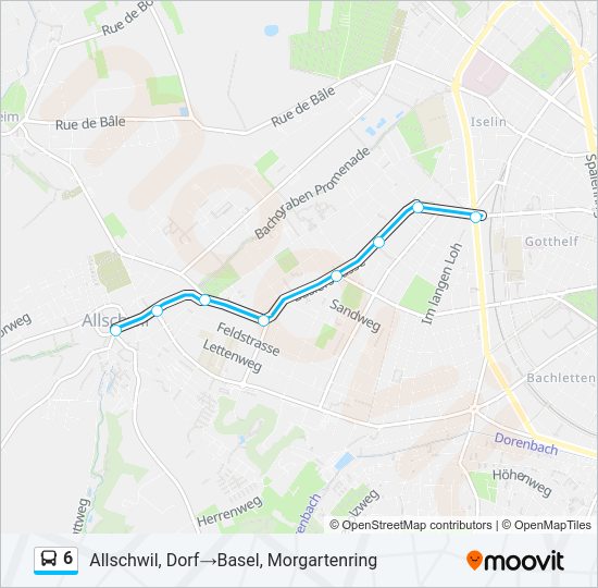 6 Bus Line Map