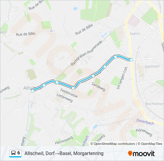 6 Bus Line Map