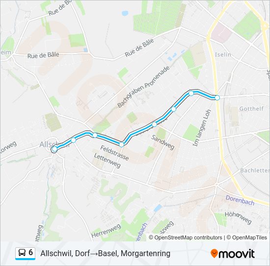 6 Bus Line Map