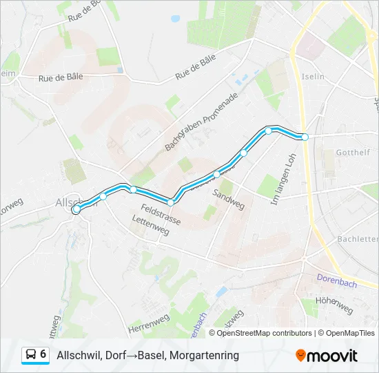 6 Bus Line Map