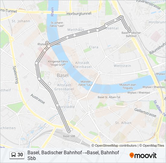 30 Bus Line Map