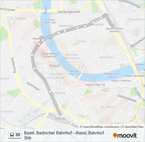 30 Bus Line Map